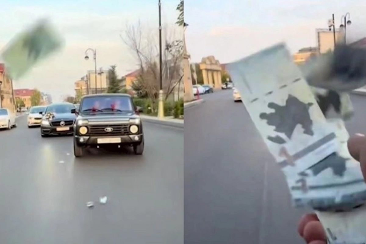 “Avtoş”luq edib yola pul səpənlər saxlanıldı