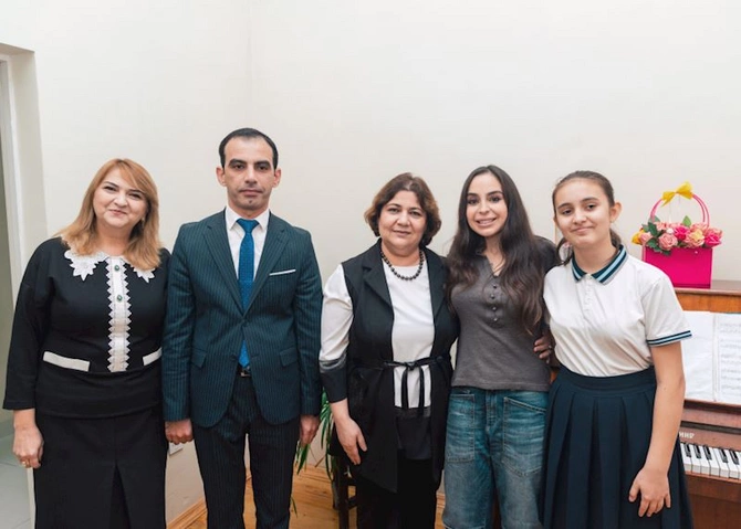 Leyla Əliyeva Mingəçevirdə şəhid ailəsini ziyarət edib, bir sıra sosial müəssisələrlə tanış olub — FOTOLAR