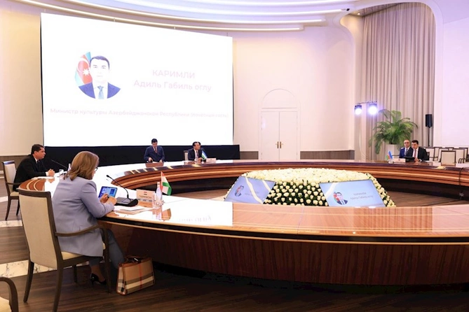 Adil Kərimli Daşkənddə Nazirlər Konfransında çıxış etdi — FOTOLAR