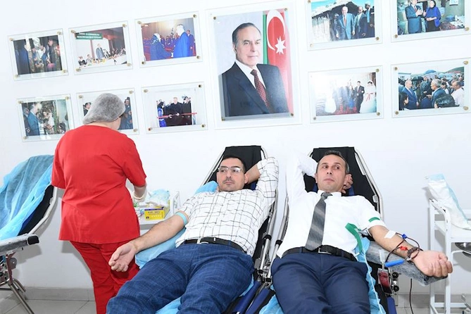 Dövlət Komitəsində qanvermə aksiyası keçirilib — FOTOLAR