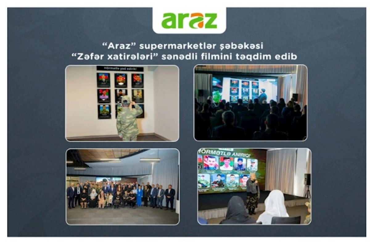 Araz supermarketlər şəbəkəsi Zəfər xatirələri sənədli filmini təqdim edib — FOTOLAR