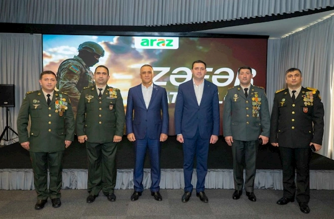 Araz supermarketlər şəbəkəsi Zəfər xatirələri sənədli filmini təqdim edib — FOTOLAR