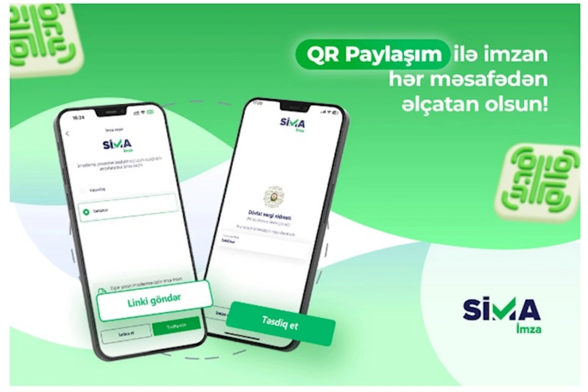 SİMA İmzanın yeni QR paylaşım funksiyası istifadəyə verildi