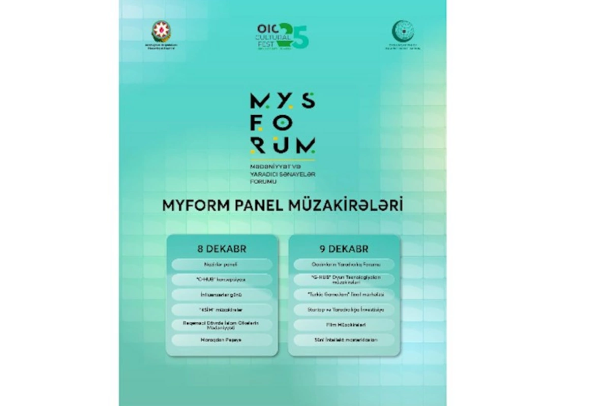 “İƏT Mədəniyyət Festivalı: Bakı Yaradıcı Həftə 25” çərçivəsində MyForum panel müzakirələri keçiriləcək