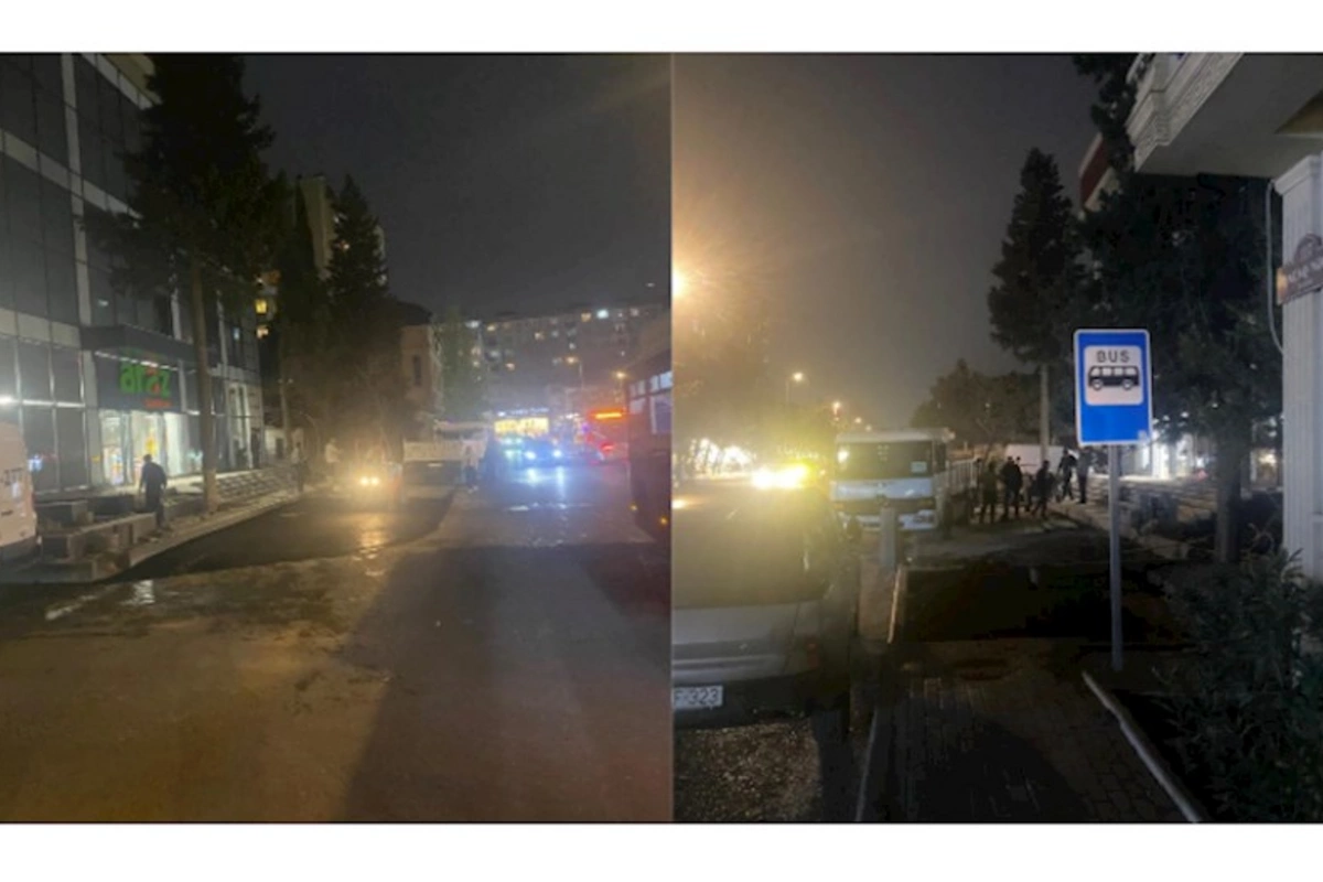 Bakının gecə mafiası iş başında; Səkini kəsib parkinqə çevirdilər — FOTOLAR