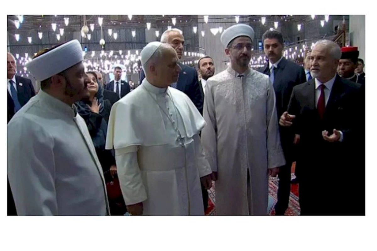 Roma Papası Sultan Əhməd məscidində — FOTOLAR