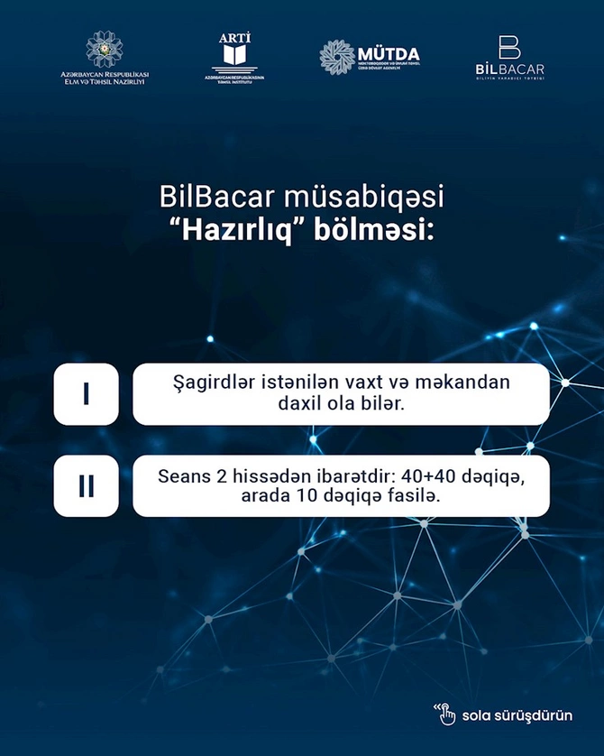 Şagirdlərin nəzərinə: BilBacar müsabiqəsinin qaydaları — FOTOLAR