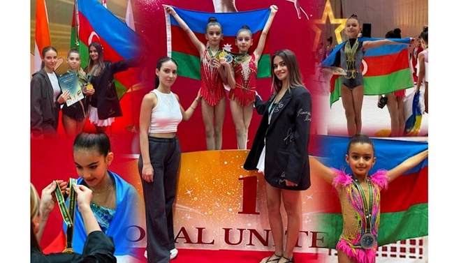 ProSport Gimnastika Klubunun yetirmələri Dubayda keçirilən beynəlxalq turnirdə uğur qazanıblar — FOTOLAR