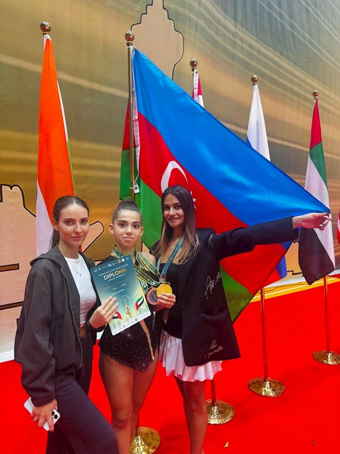 ProSport Gimnastika Klubunun yetirmələri Dubayda keçirilən beynəlxalq turnirdə uğur qazanıblar — FOTOLAR