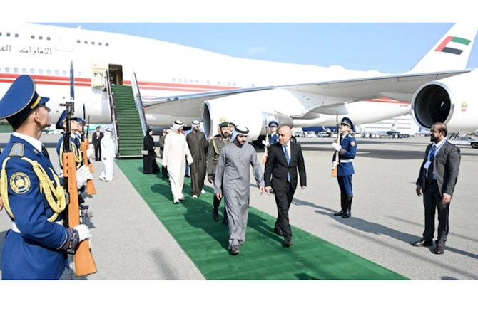 BƏƏ Baş nazirinin müavini Azərbaycana gəldi — FOTOLAR