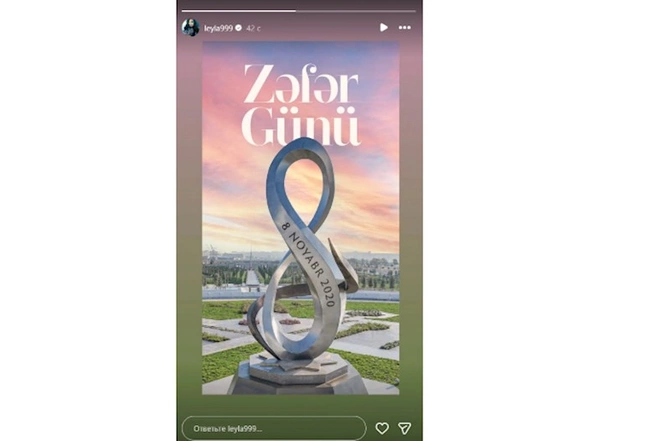 Leyla Əliyeva Zəfər Günü ilə bağlı paylaşım edib — FOTO