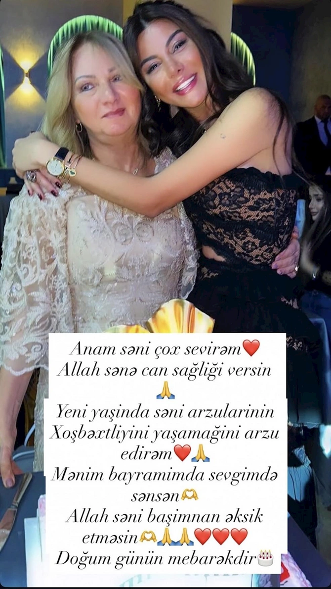 Aysel anasını belə təbrik etdi — FOTOLAR