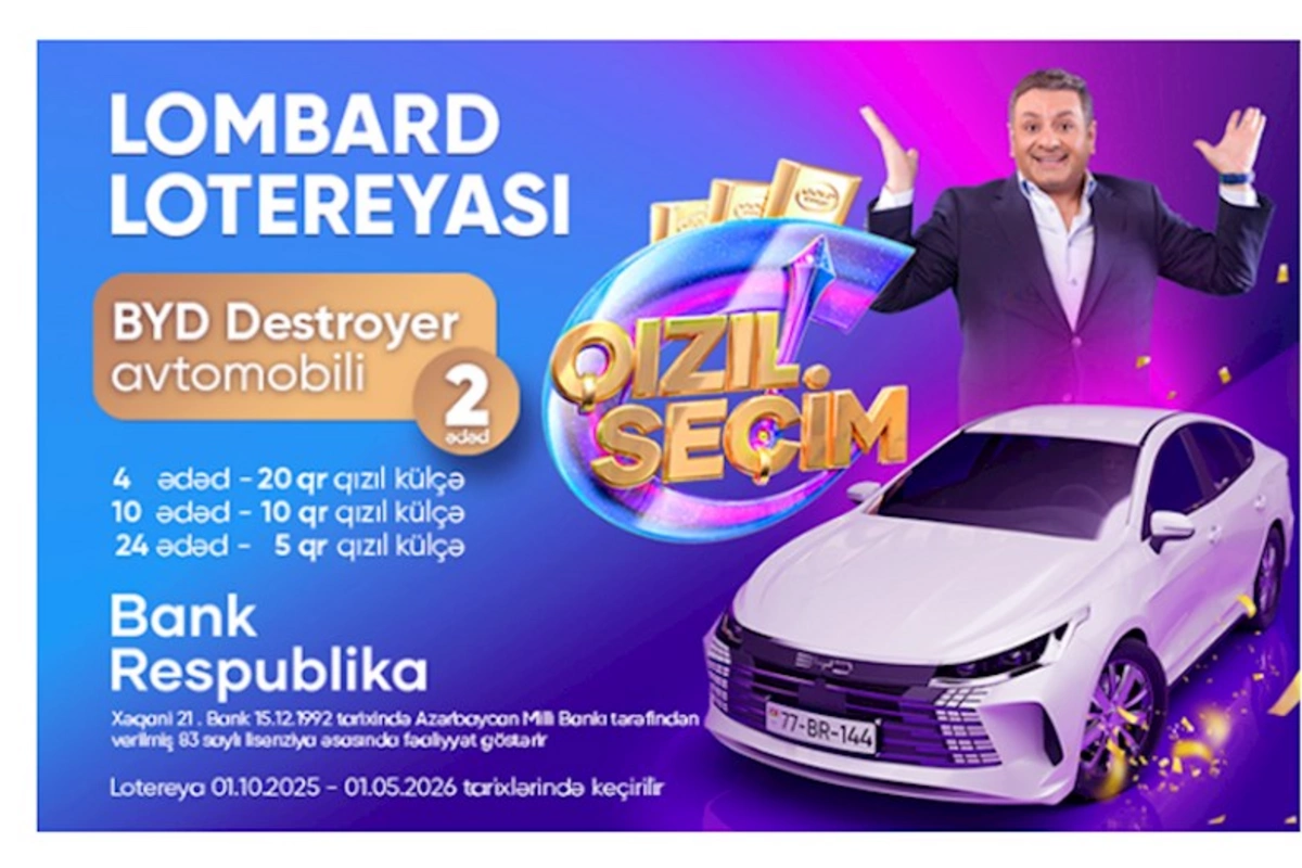 “Bank Respublika” Yeni ildə müştərilərinə avtomobil və qızıl hədiyyə edəcək