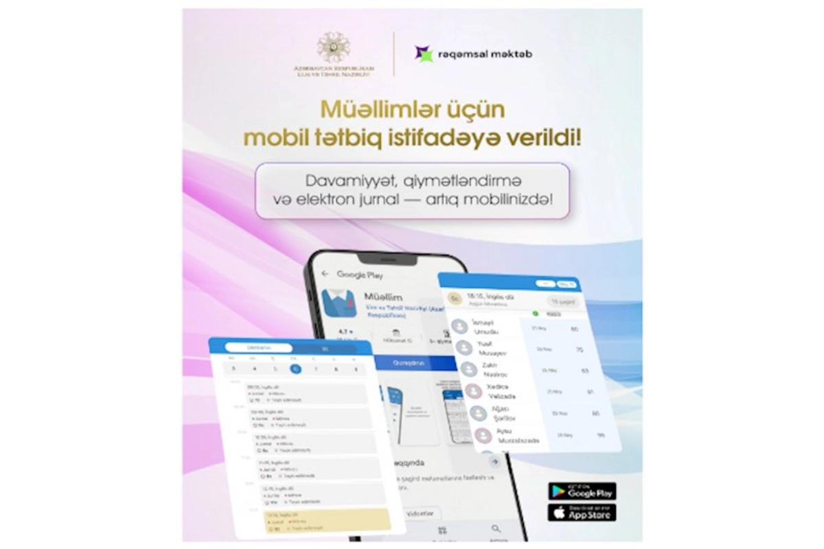 Müəllimlər üçün yeni mobil tətbiq istifadəyə verilib