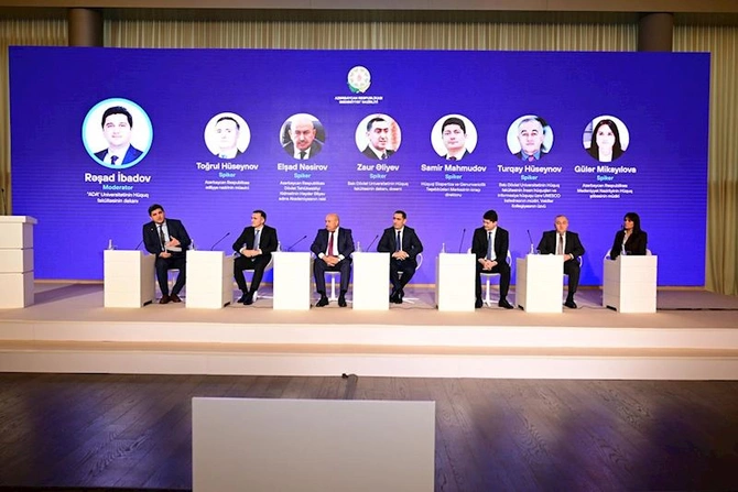 Konstitusiya və mədəniyyət dəyərlərimiz mövzusunda panel müzakirəsi keçirildi — FOTOLAR Konstitusiya və mədəniyyət dəyərlərimiz mövzusunda panel müzakirəsi keçirildi — FOTOLAR