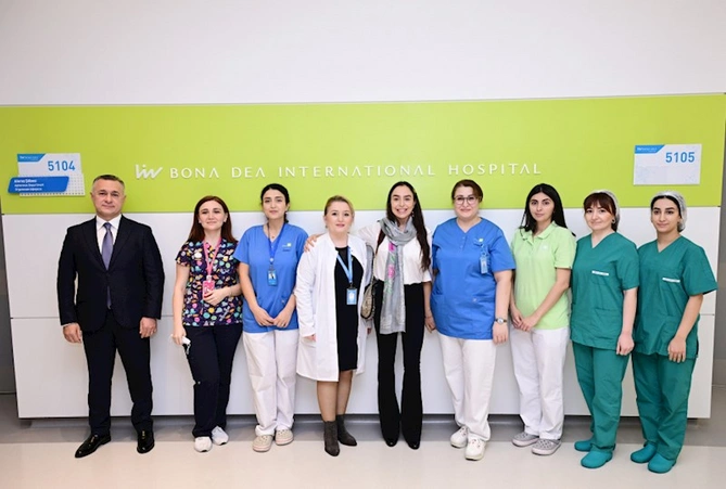 Leyla Əliyeva Liv Bona Dea Hospitalında açılışda — FOTOLAR