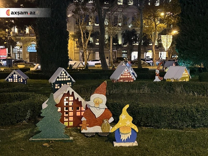 Bakı gecələri artıq belə görünür — FOTOLAR