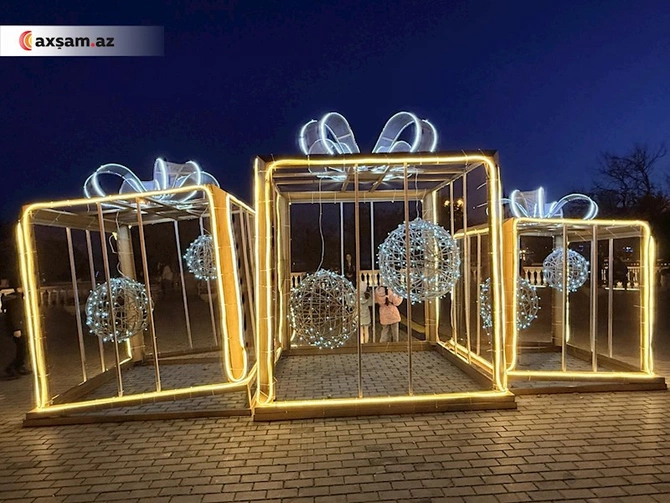 Bakı gecələri artıq belə görünür — FOTOLAR