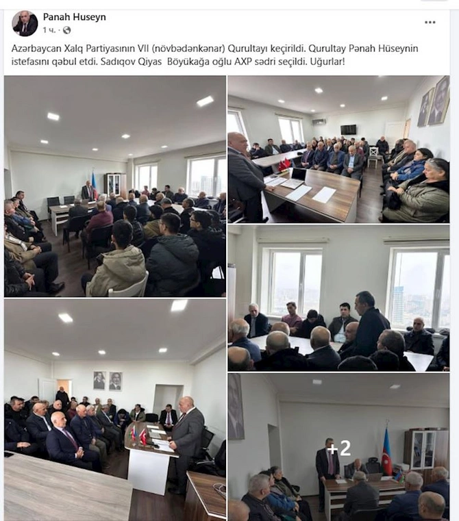 Pənah Hüseyn partiya sədrliyindən istefa verdi — FOTOLAR Pənah Hüseyn partiya sədrliyindən istefa verdi — FOTOLAR