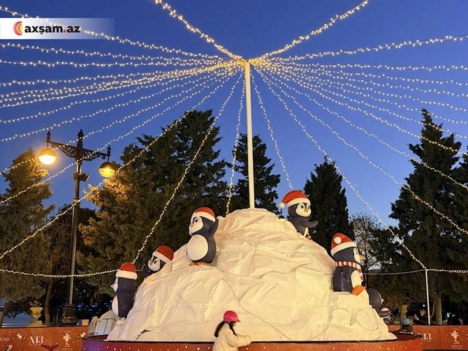 Bakı gecələri artıq belə görünür — FOTOLAR