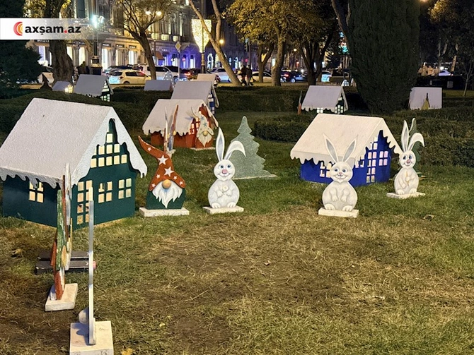 Bakı gecələri artıq belə görünür — FOTOLAR