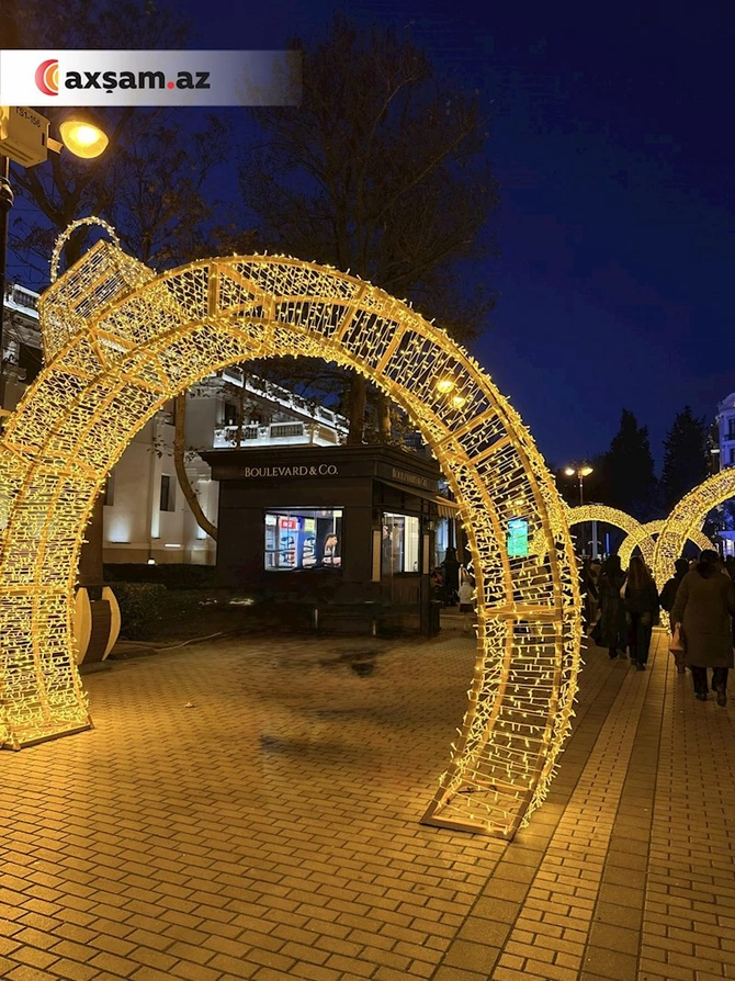 Bakı gecələri artıq belə görünür — FOTOLAR