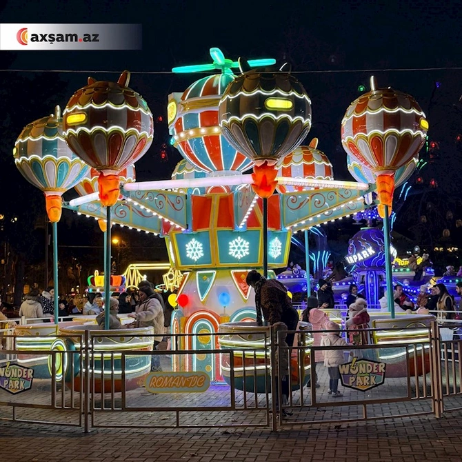 Bakı gecələri artıq belə görünür — FOTOLAR