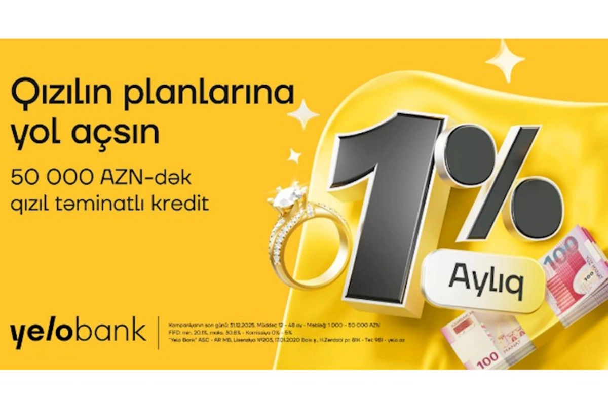 Aylıq cəmi 1%-dən qızıl təminatlı kredit!