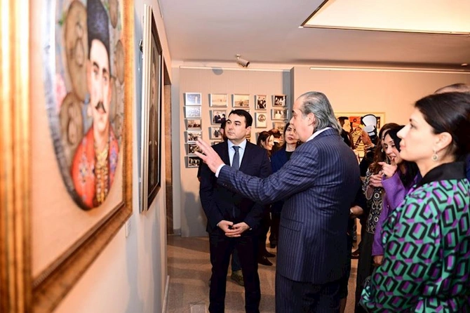 Rəşid Behbudovun 110 illiyinə həsr olunan Səsin rəngi” sərgisi açılıb — FOTOLAR