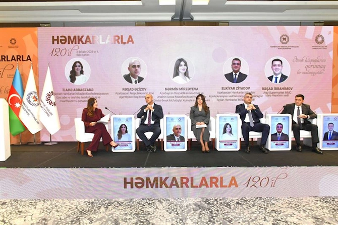 Mədəniyyət İşçiləri Həmkarlar İttifaqının 120 illiyi qeyd olunub — FOTOLAR