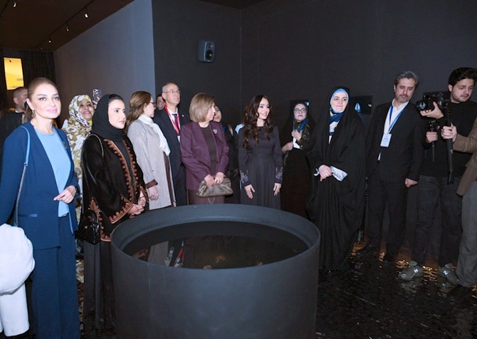 Leyla Əliyeva “Mənim dənizlərim, mənim okeanlarım” sərgisində — FOTOLAR