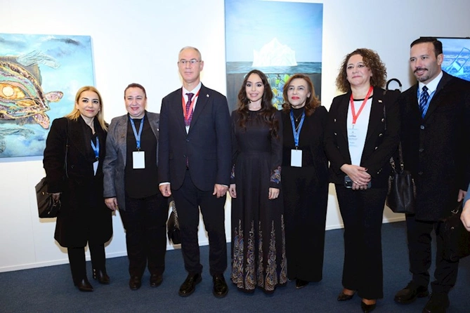 Leyla Əliyeva “Mənim dənizlərim, mənim okeanlarım” sərgisində — FOTOLAR