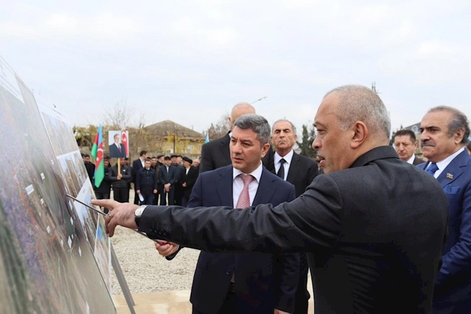 Hacıqabulun Muğan qəsəbəsində içməli su layihəsinin açılışı oldu — FOTOLAR