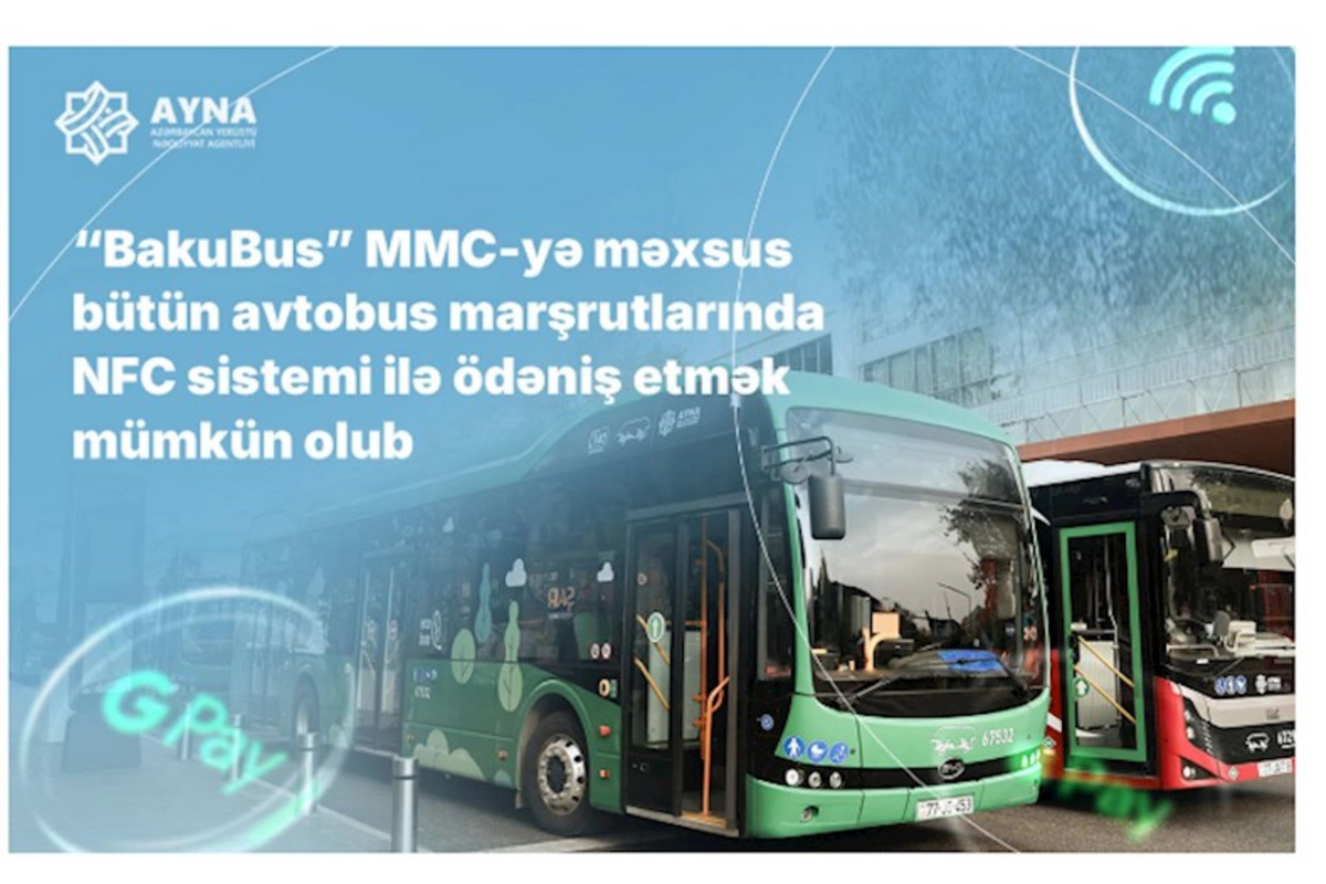 “Bakubus”un bütün avtobuslarında bank kartı ilə ödəniş mümkündür