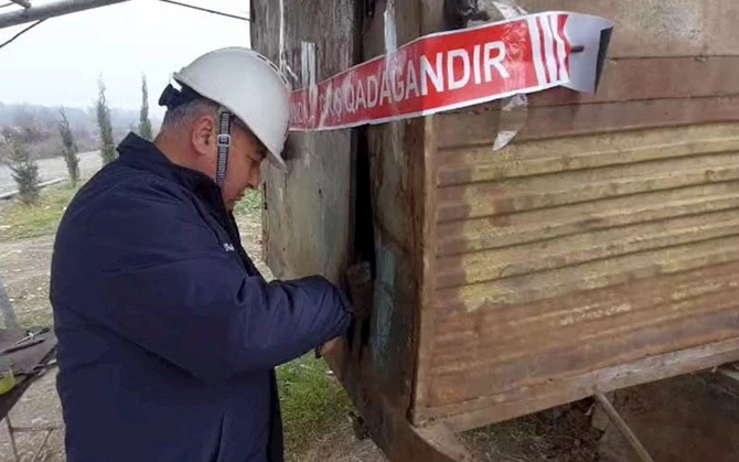 Qanunsuz işləyən maye qazdoldurma məntəqəsinin istismarı dayandırıldı — VİDEO/FOTOLAR