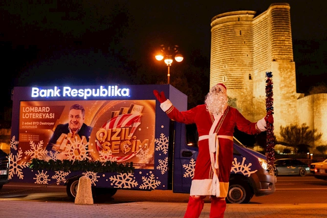 Şaxta Baba da Bank Respublika-dan hədiyyə qazanmağa tələsir — FOTOLAR