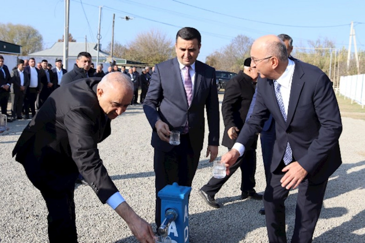 Saatlının Mollavazlı və Bəylər kəndləri içməli su ilə təmin olunub — FOTOLAR
