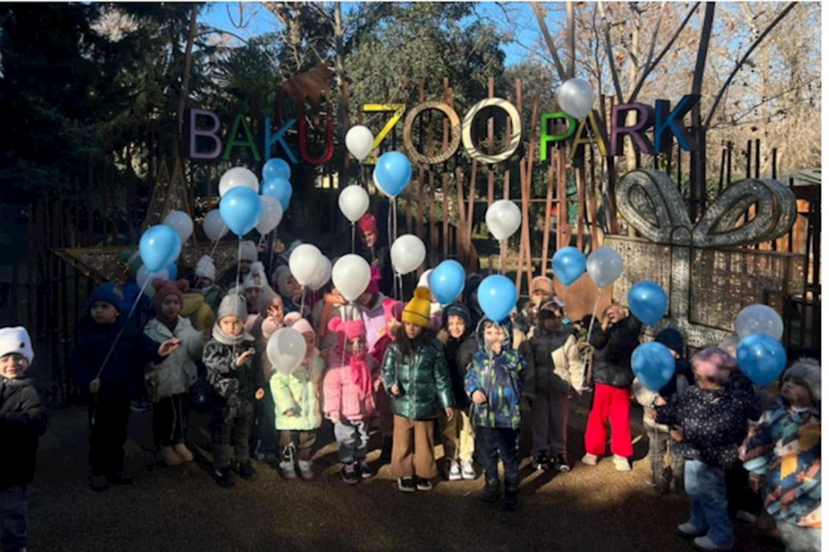 Leyla Əliyevanın təşəbbüsü ilə aztəminatlı ailələrin uşaqları Bakı Zooloji Parkında — FOTOLAR