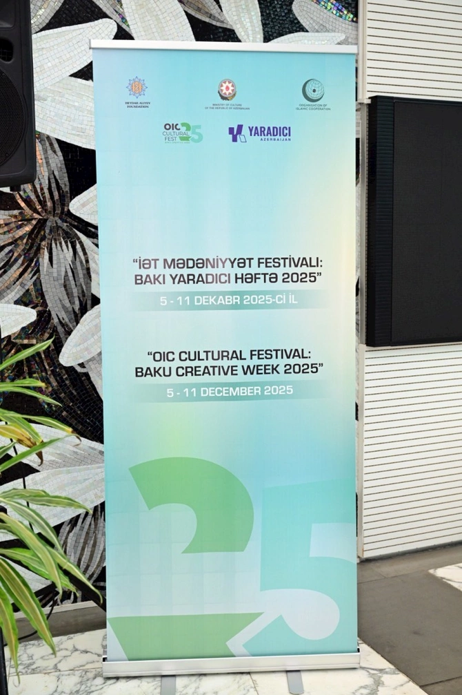 “İƏT Mədəniyyət Festivalı: Bakı Yaradıcı Həftə — 2025”ə həsr olunmuş mətbuat konfransı keçirilib (FOTOLAR)