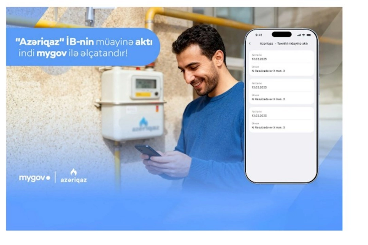 Vətəndaşlar qaz təchizatı ilə bağlı müayinə aktlarına mygov platformasında baxa biləcəklər
