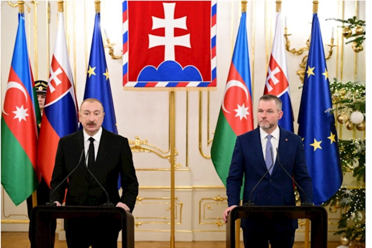 Azərbaycan və Slovakiya prezidentləri mətbuata bəyanatlarla çıxış ediblər