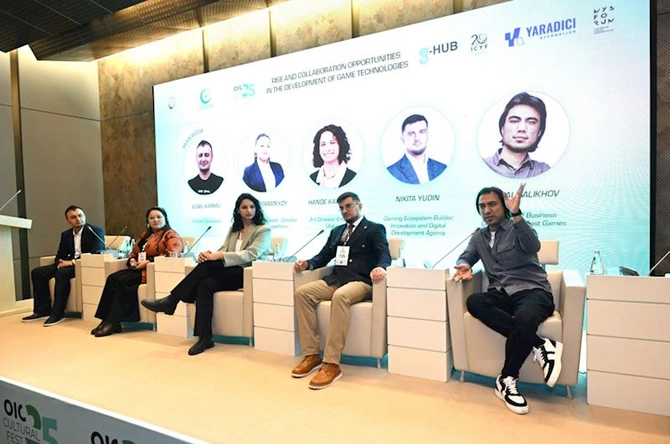 “Oyun texnologiyalarının inkişafında yüksəliş və əməkdaşlıq imkanları mövzusunda panel sessiya keçirilib — FOTOLAR