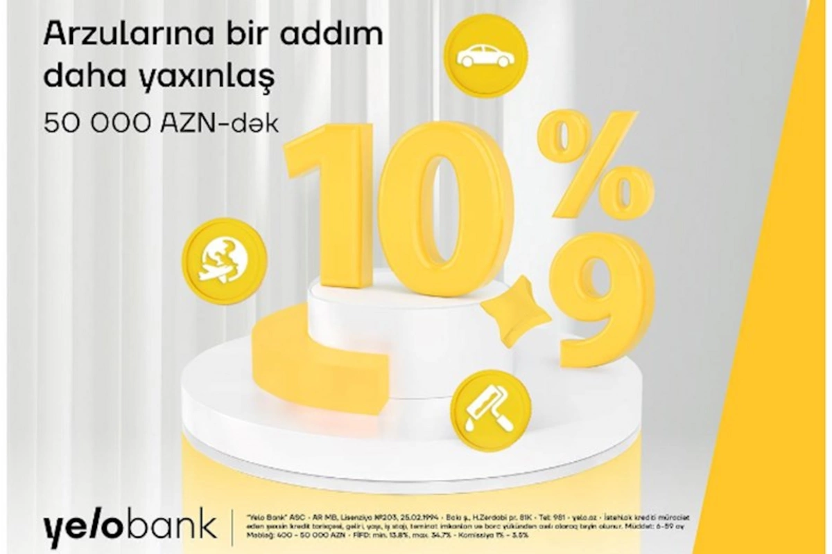 Planlarını ertələmə, Yelo Bank-dan kreditlə həyata keçir!