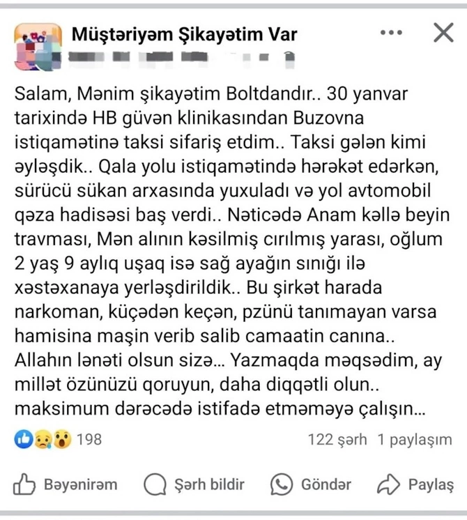 Bakıda Bolt sürücüsü sükan arxasında YATDI: 3 nəfər ÖLÜMDƏN DÖNDÜ — FOTO Bakıda Bolt sürücüsü sükan arxasında YATDI: 3 nəfər ÖLÜMDƏN DÖNDÜ — FOTO