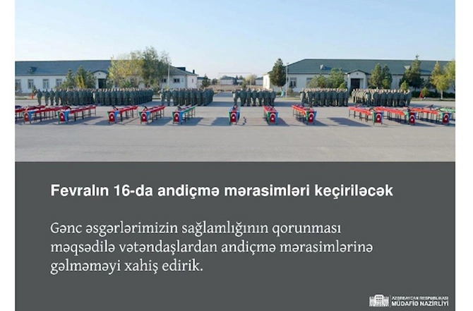 Azərbaycan Ordusunda keçiriləcək andiçmə mərasiminin tarixi açıqlandı