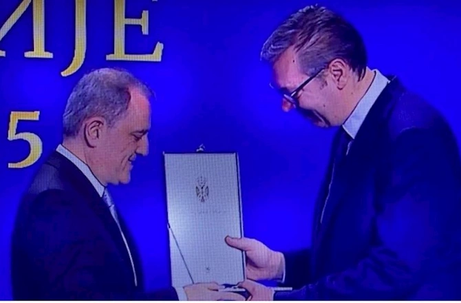 Ceyhun Bayramov “Serbiya Bayrağı” ordeni ilə təltif olundu — FOTOLAR Ceyhun Bayramov “Serbiya Bayrağı” ordeni ilə təltif olundu — FOTOLAR