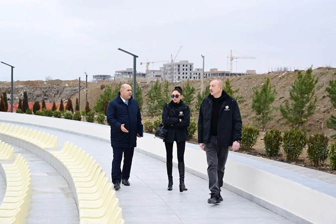 Prezident və xanımının Ağdam səfərindən FOTOLAR