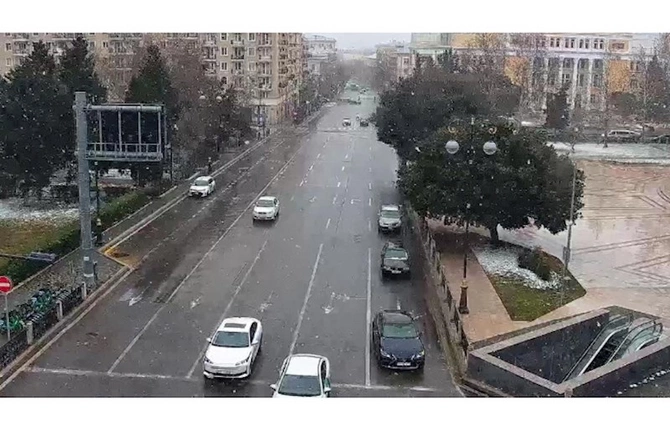 Hazırda Bakı yollarındakı vəziyyət — FOTOLAR