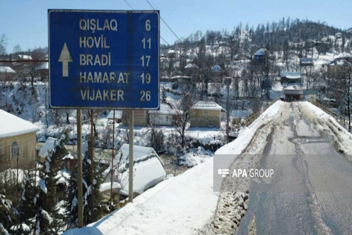 Lerikdə yolda qar uçqunu olub — FOTOLAR