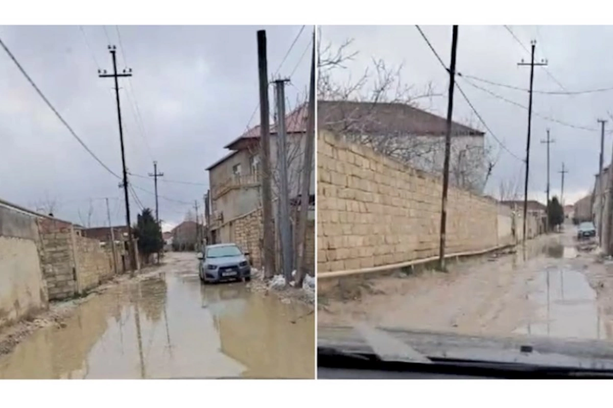 Bakıda bu cür yollar da var — Nə maşınlar keçə bilir, nə də piyadalar (VİDEO)